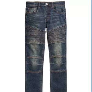 RING OF FIRE | swerve denim slim moto jeans